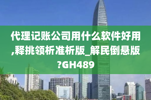 代理记账公司用什么软件好用,释挑领析准析版_解民倒悬版?GH489