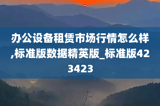 办公设备租赁市场行情怎么样,标准版数据精英版_标准版423423