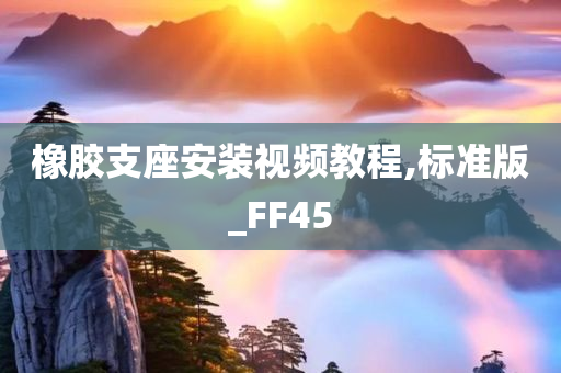 橡胶支座安装视频教程,标准版_FF45