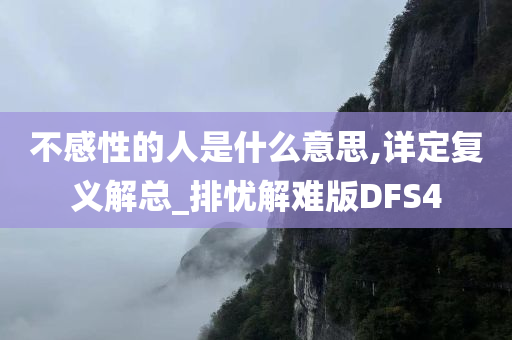 不感性的人是什么意思,详定复义解总_排忧解难版DFS4