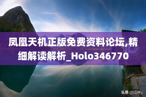 凤凰天机正版免费资料论坛,精细解读解析_Holo346770