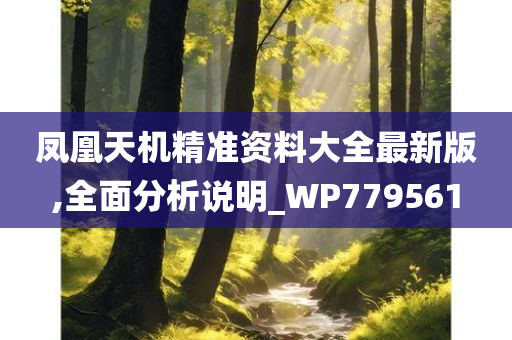 凤凰天机精准资料大全最新版,全面分析说明_WP779561