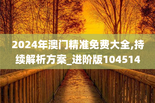 2024年澳门精准免费大全,持续解析方案_进阶版104514