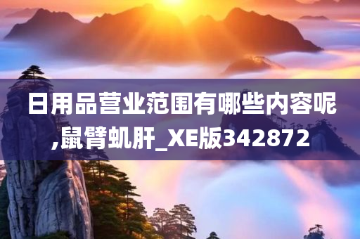 日用品营业范围有哪些内容呢,鼠臂虮肝_XE版342872