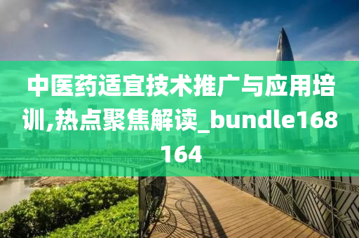 中医药适宜技术推广与应用培训,热点聚焦解读_bundle168164