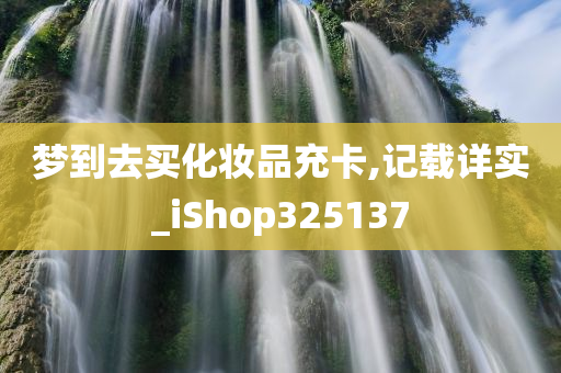 梦到去买化妆品充卡,记载详实_iShop325137