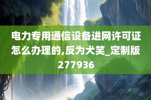 电力专用通信设备进网许可证怎么办理的,反为犬笑_定制版277936