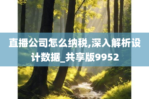 直播公司怎么纳税,深入解析设计数据_共享版9952