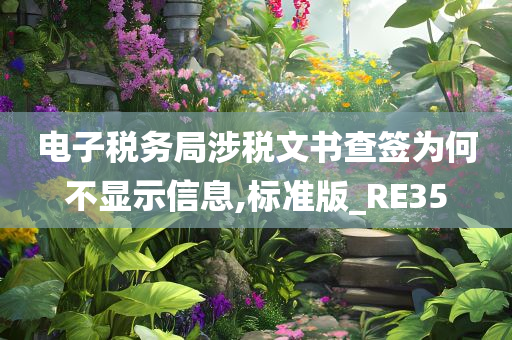 电子税务局涉税文书查签为何不显示信息,标准版_RE35