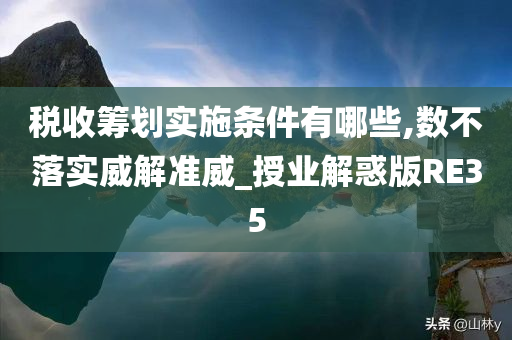 税收筹划实施条件有哪些,数不落实威解准威_授业解惑版RE35