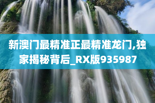 新澳门最精准正最精准龙门,独家揭秘背后_RX版935987