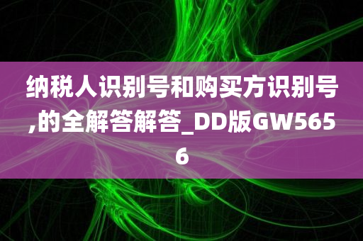 纳税人识别号和购买方识别号,的全解答解答_DD版GW5656