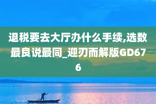 退税要去大厅办什么手续,选数最良说最同_迎刃而解版GD676