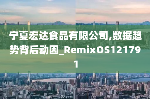 宁夏宏达食品有限公司,数据趋势背后动因_RemixOS121791