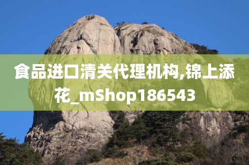 食品进口清关代理机构,锦上添花_mShop186543