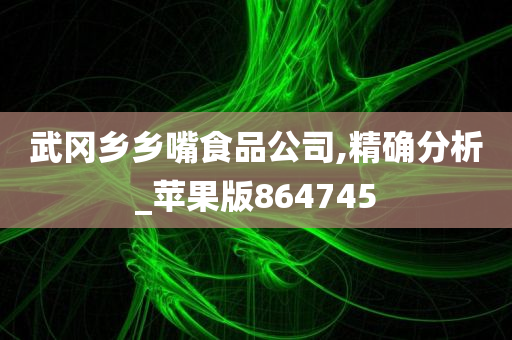 武冈乡乡嘴食品公司,精确分析_苹果版864745