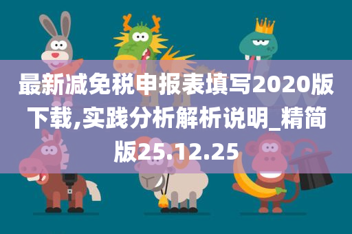 最新减免税申报表填写2020版下载,实践分析解析说明_精简版25.12.25