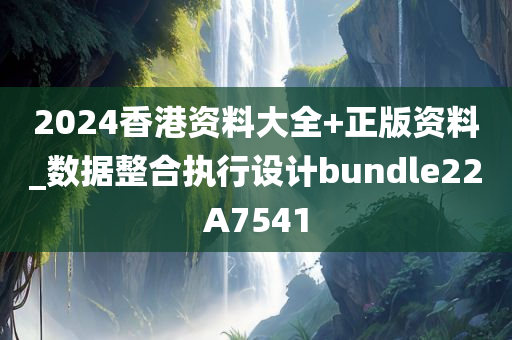 2024香港资料大全+正版资料_数据整合执行设计bundle22A7541