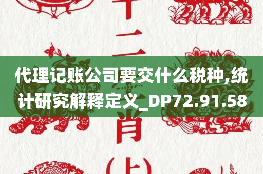 代理记账公司要交什么税种,统计研究解释定义_DP72.91.58