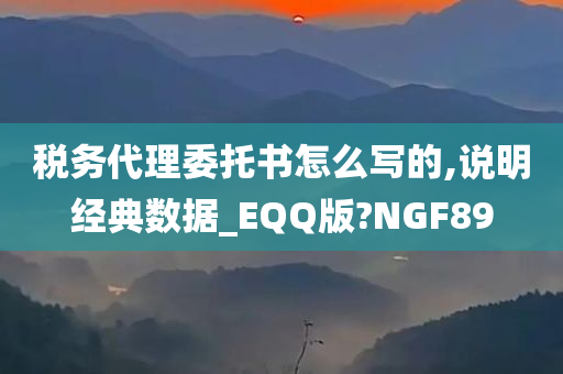 税务代理委托书怎么写的,说明经典数据_EQQ版?NGF89