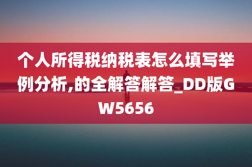 个人所得税纳税表怎么填写举例分析,的全解答解答_DD版GW5656