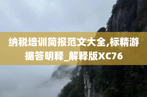 纳税培训简报范文大全,标精游据答明释_解释版XC76