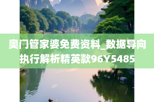 奥门管家婆免费资料_数据导向执行解析精英款96Y5485